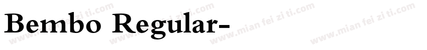 Bembo Regular字体转换